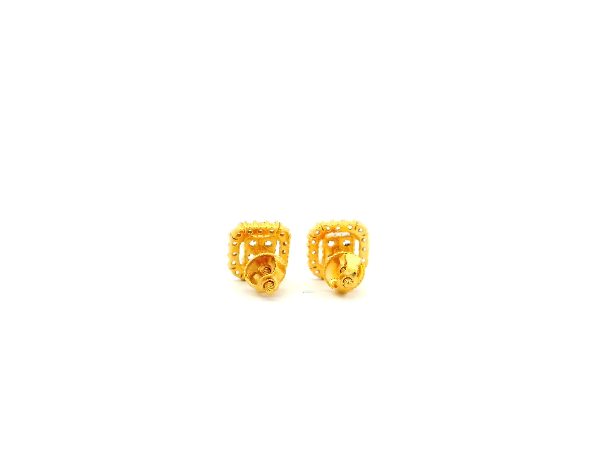 22ct Yellow Gold Earrings with Cubic Zirconia Stones | Elegant & Timeless Jewellery - Image 4
