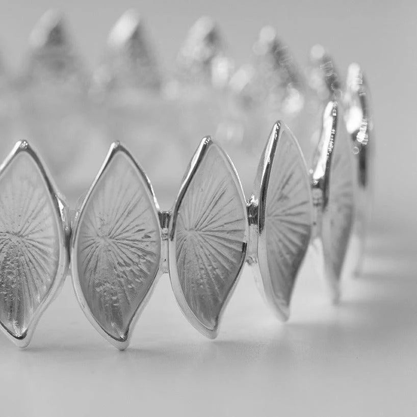 Hand Painted Leaf Design Fashion Bangle - Versatile Statement Bangle - Image 4
