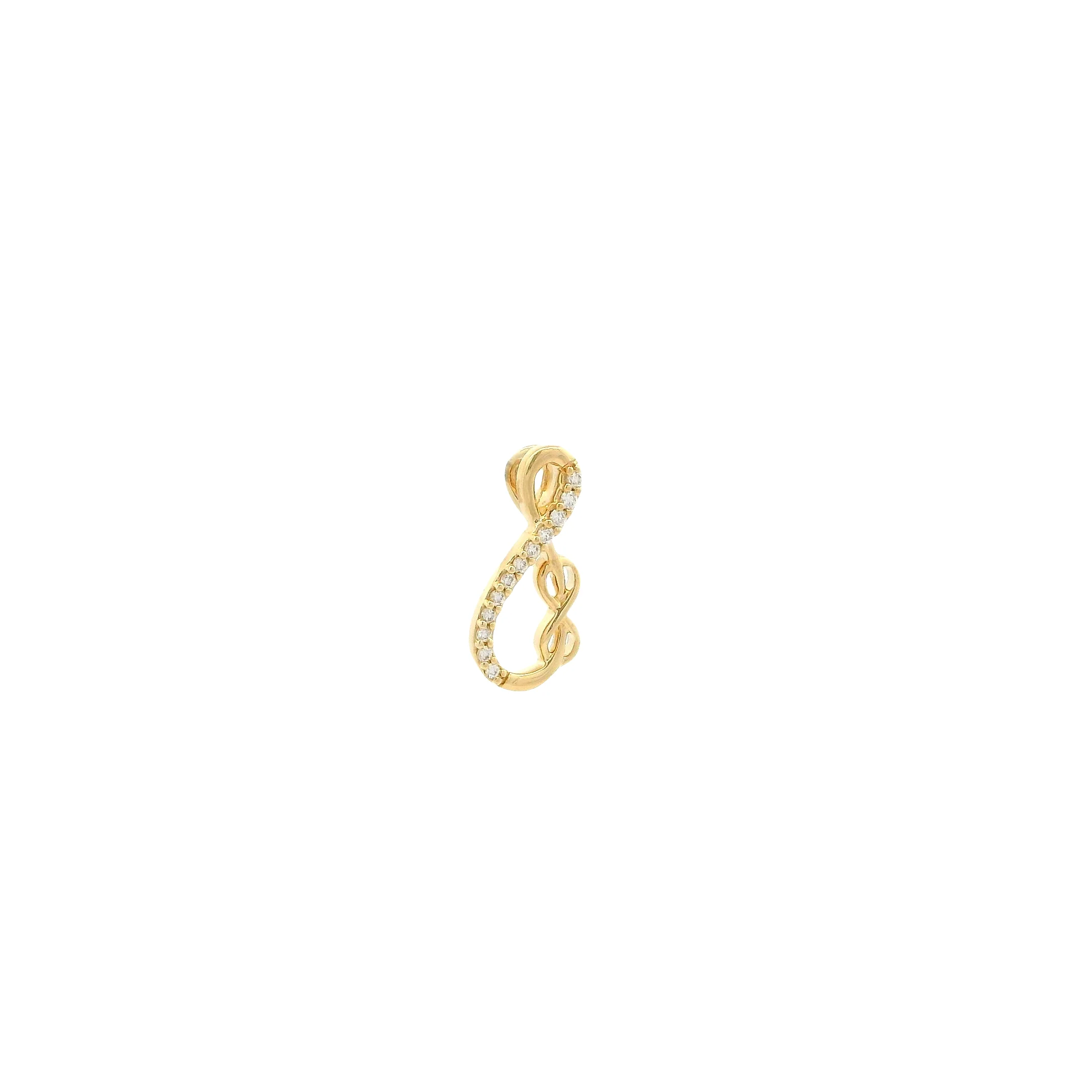 Lab Grown Round Diamond Cut Infinity Pendant | 18ct Gold or Sterling Silver - Image 3
