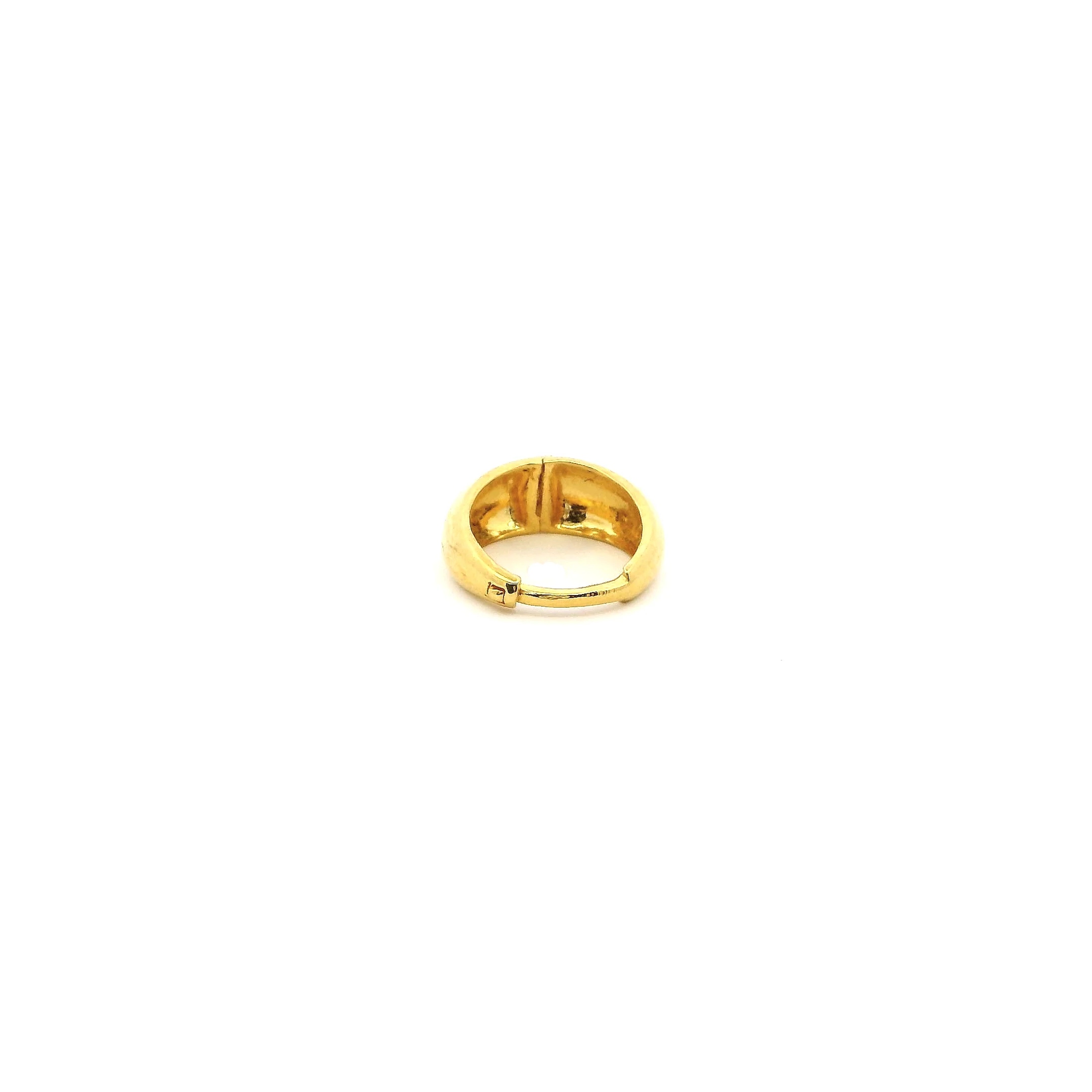 18ct Yellow Gold Huggie Piercing Hoop with Classic Plain Finish – Perfect for Any Occasion - Image 5