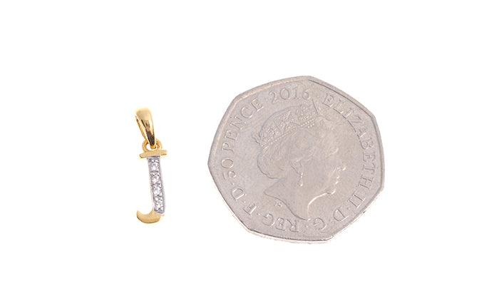 'J' Initial Pendant 22ct Gold Cubic Zirconia - Precious metal jewellery - Image 3