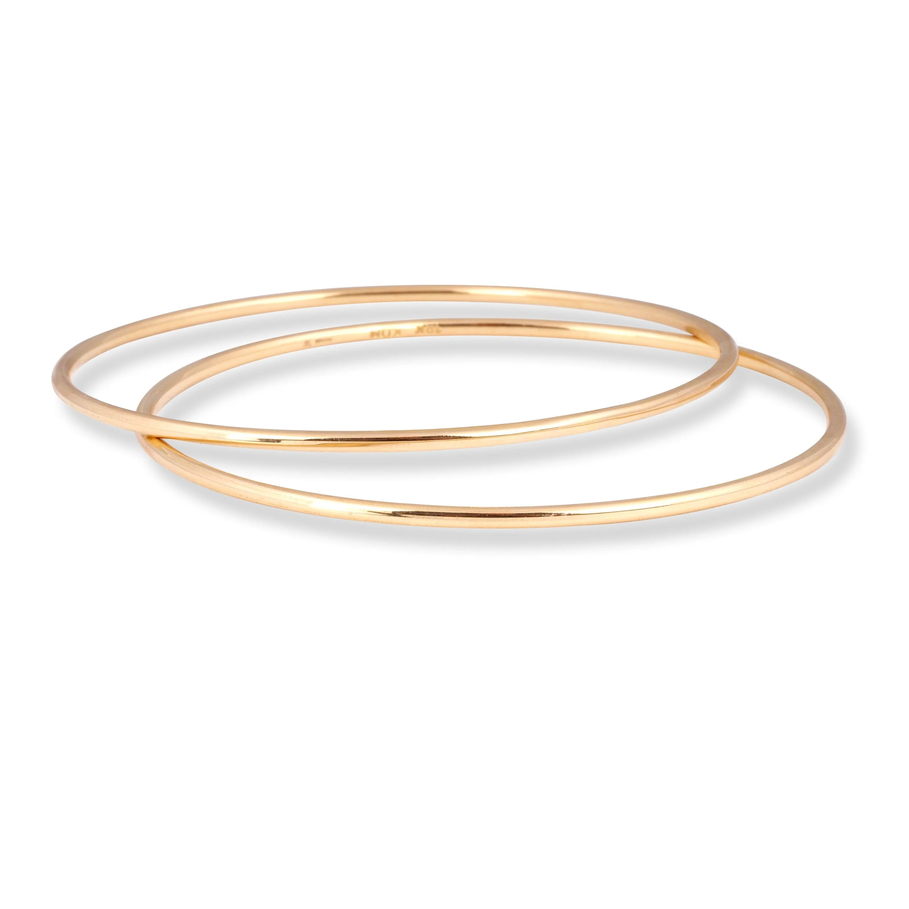 Pair of 18ct Yellow Gold Plain Bangles - Timeless 18ct Gold Bangles - Image 3