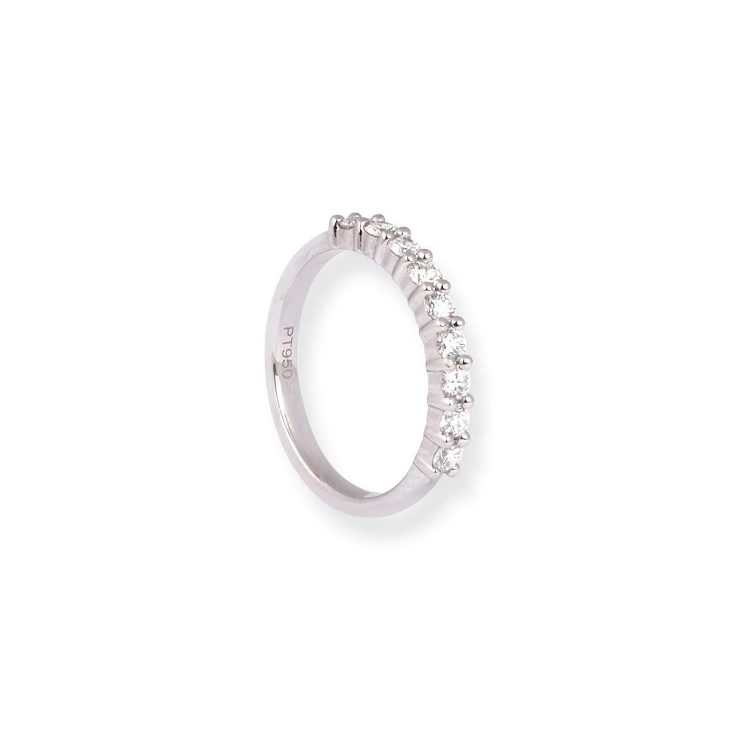 Platinum Diamond Half-Eternity Band | Size L - Image 2