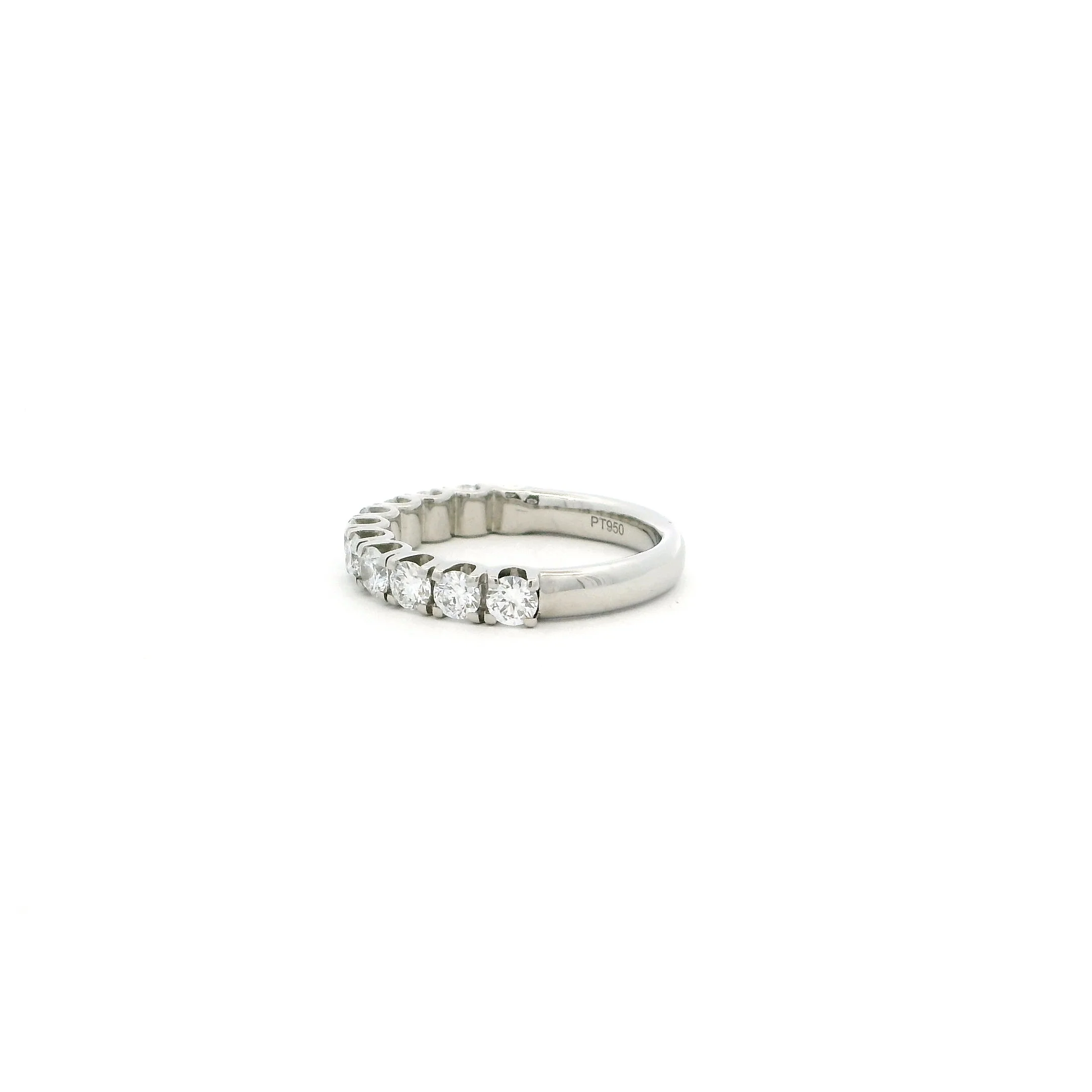 Platinum Half-Eternity Band – Round Brilliant Cut Laboratory Grown Diamonds | Size M - Image 3