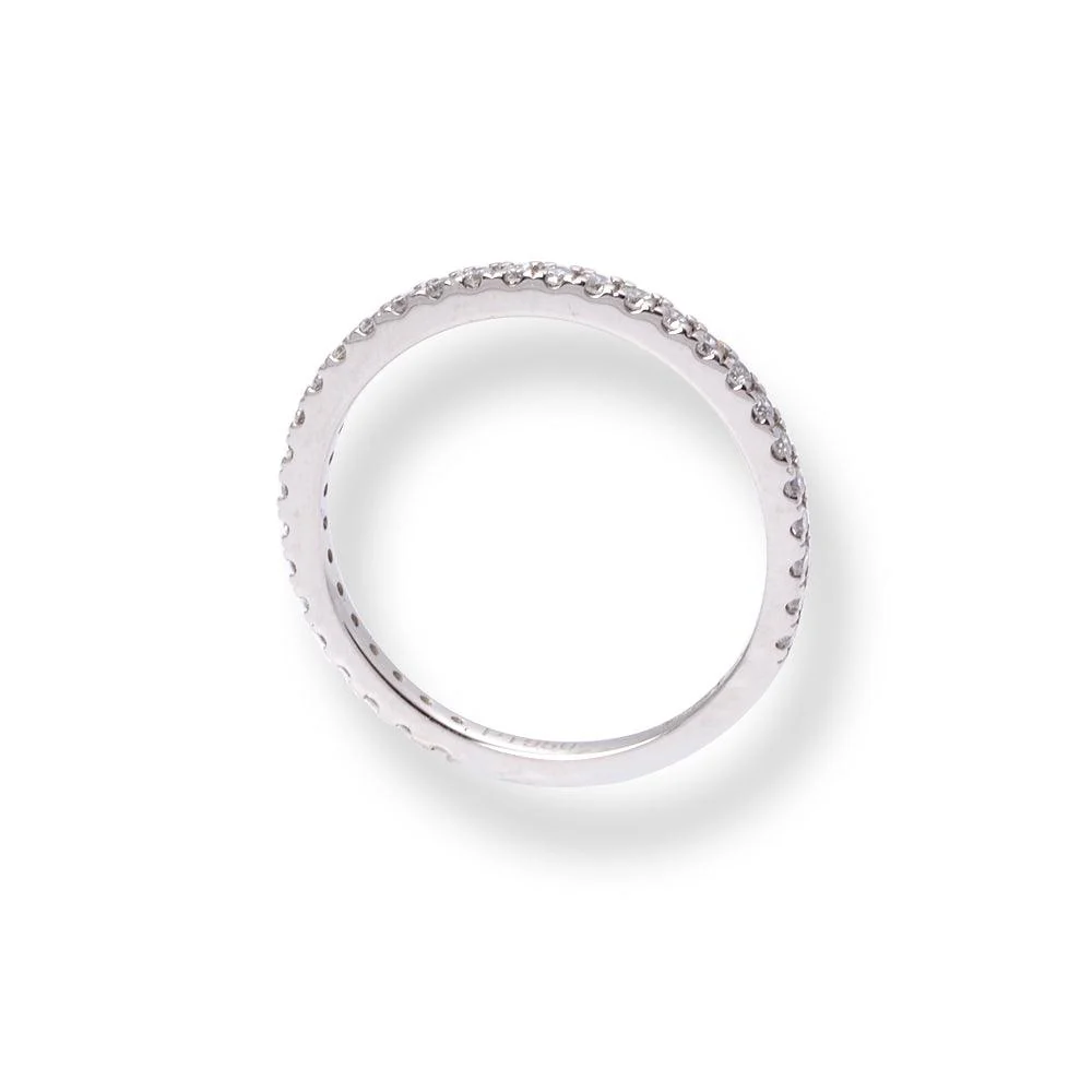 Platinum Round Brilliant Cut Diamond Claw Set Eternity Band | Size L½ - Image 5