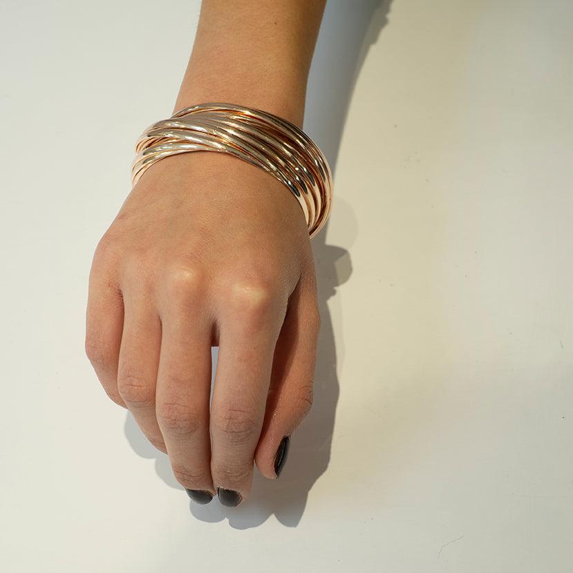 Rose Gold Plated set of Fashion Bangles - Image 3