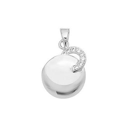 Sterling Silver Fancy Drop Pendant with Cubic Zirconia | Refined Sparkling Jewellery